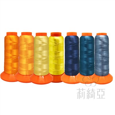【60578A】春仔花 纏花單股線-黃+藍雙色-7色套組