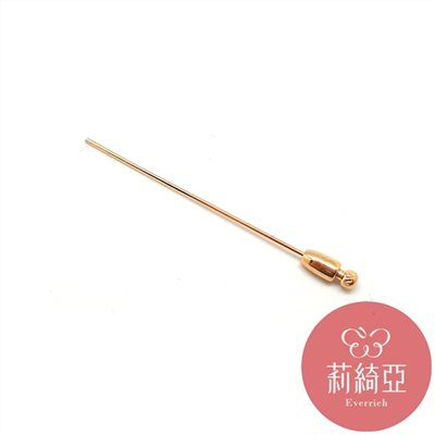 【60402】胸針．無頭長針附子彈頭 (鍍金色 / 6cm / 10入)
