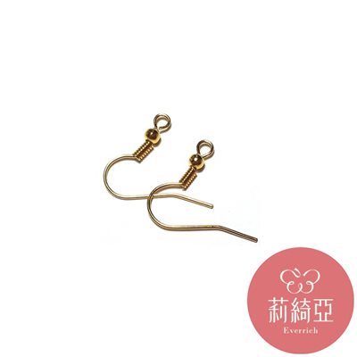 【60183】扁魚耳鉤-金色 (10對入)