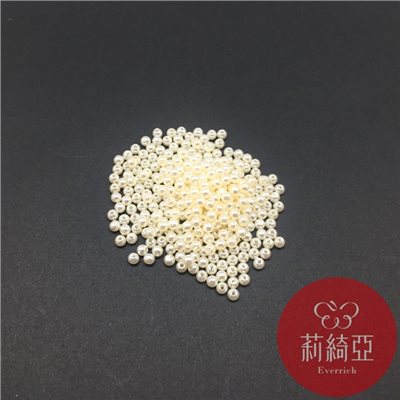 【60546】珍珠米色圓珠 散珠 4mm 6g