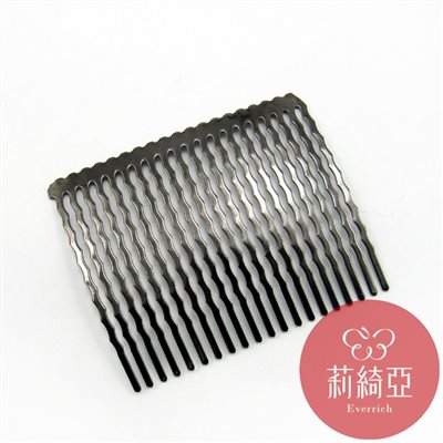 【60191】鋼鍍黑鎳髮插-20齒 (5入)