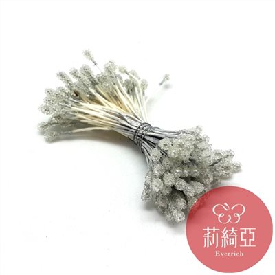 【60166-4】花芯-水晶珠銀色