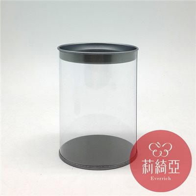 【60300】春仔花全透明圓桶精緻罐-短
