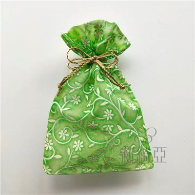 【B0002】紗袋-13x21cm-綠色樹藤五彩蔥
