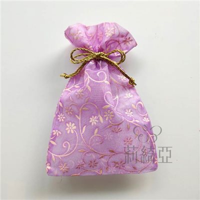 【B0004】紗袋-13x21cm-紫色樹藤五彩蔥