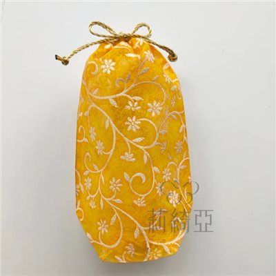 【B0005】紗袋有底-6x7x21.5cm-黃色樹藤五彩蔥