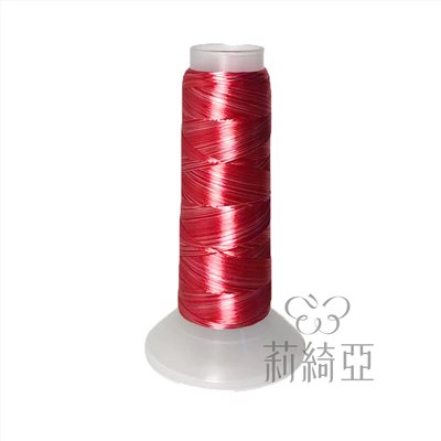 【60702】春仔花(纏花)三色漸層湘線-胭脂．石榴 紅三彩