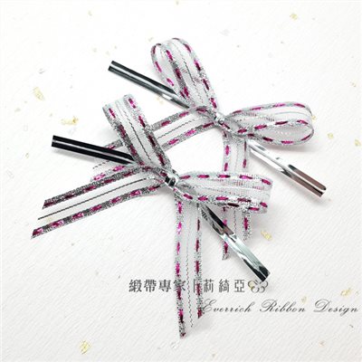 30039-3分銀蔥網紗-桃銀