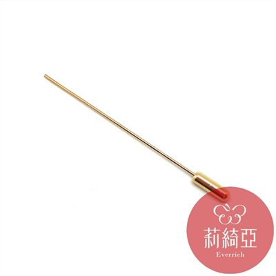【60329】胸針．平頭長針-鍍金色 (6cm / 10入)